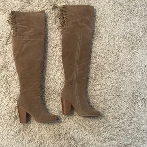 Women’s Tan Thigh-High Boots